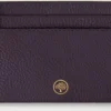 Credit Card Slip Deep Aubergine Small Classic Grain Credit Card Slip Deep Aubergine Small Classic Grain