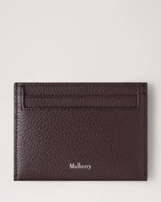 Credit Card Slip Ebony Small Classic Grain Women