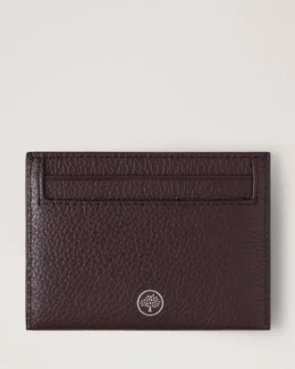 Credit Card Slip Ebony Small Classic Grain Women