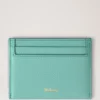 Credit Card Slip Marina Blue Small Classic Grain