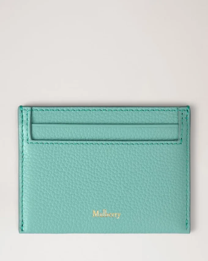Credit Card Slip Marina Blue Small Classic Grain