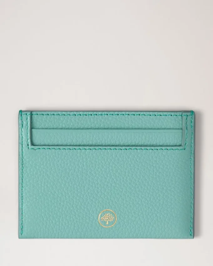 Credit Card Slip Marina Blue Small Classic Grain