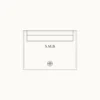 Credit Card Slip Marina Blue Small Classic Grain