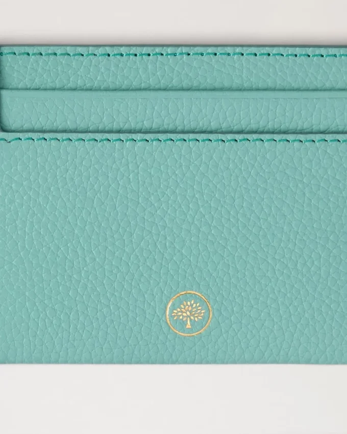 Credit Card Slip Marina Blue Small Classic Grain