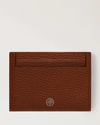 Credit Card Slip Oak Two-Tone Small Classic Grain