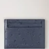Credit Card Slip Stormy Blue Ostrich Women Credit Card Slip Stormy Blue Ostrich Women