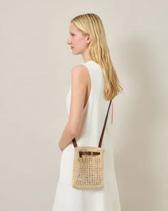 Crochet Crossbody Bag Natural Crochet Raffia Summer Edit