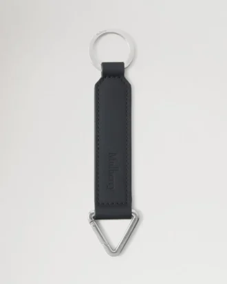 Dalston Keyring Black Rubberised Leather Men Dalston Keyring Black Rubberised Leather Men