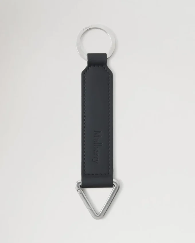 Dalston Keyring Black Rubberised Leather Men Dalston Keyring Black Rubberised Leather Men