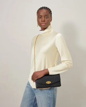 Darley Clutch Black Small Classic Grain Women