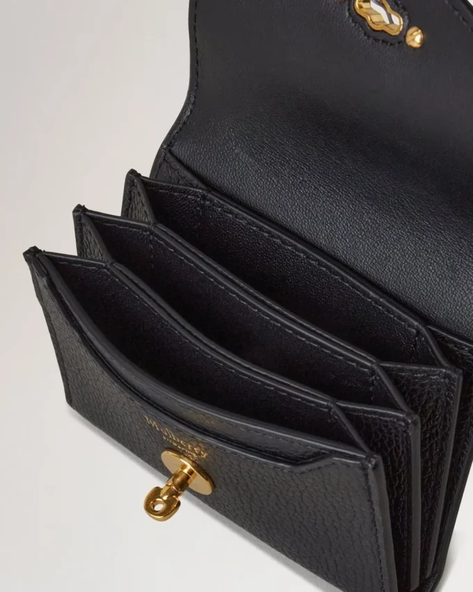 Darley Concertina Wallet Black Small Classic Grain Darley Concertina Wallet Black Small Classic Grain