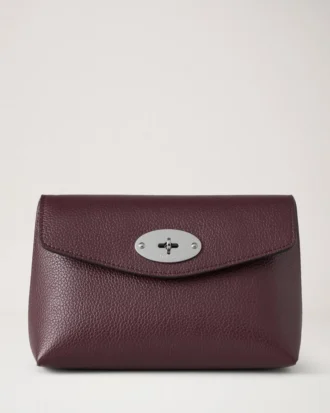 Darley Cosmetic Pouch Black Cherry Small Classic Grain