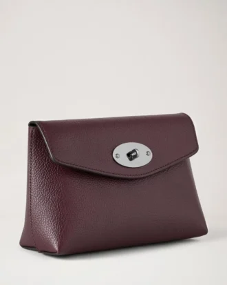 Darley Cosmetic Pouch Black Cherry Small Classic Grain
