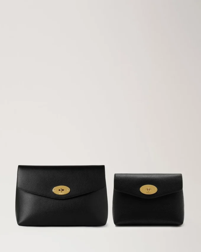 Darley Cosmetic Pouch Black Small Classic Grain Darley Cosmetic Pouch Black Small Classic Grain