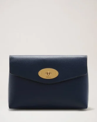 Darley Cosmetic Pouch Bright Navy Small Classic Grain Darley Cosmetic Pouch Bright Navy Small Classic Grain