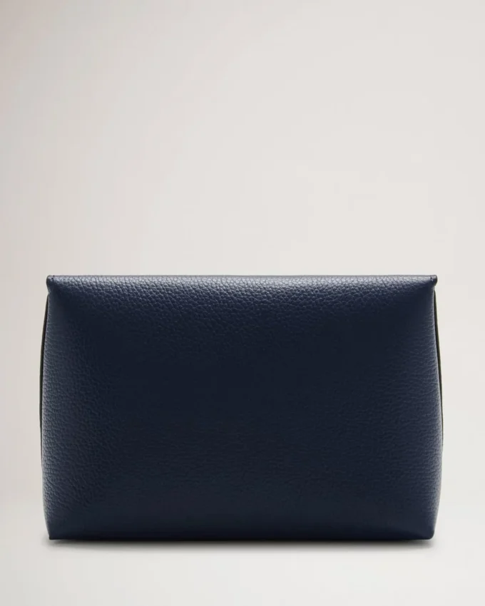Darley Cosmetic Pouch Bright Navy Small Classic Grain Darley Cosmetic Pouch Bright Navy Small Classic Grain