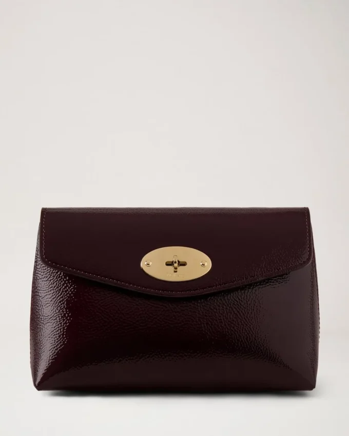 Darley Cosmetic Pouch Deep Aubergine Patent Women