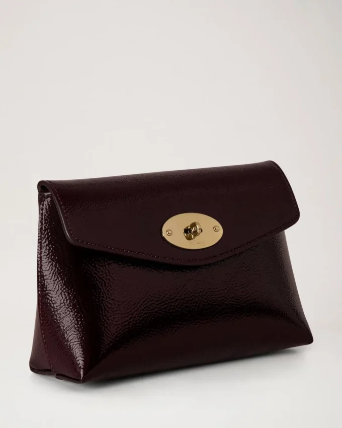 Darley Cosmetic Pouch Deep Aubergine Patent Women