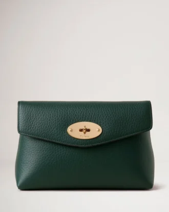 Darley Cosmetic Pouch Mulberry Green Heavy Grain