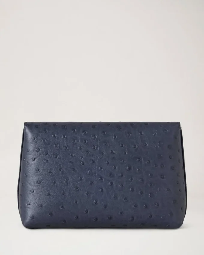 Darley Cosmetic Pouch Stormy Blue Ostrich Women Darley Cosmetic Pouch Stormy Blue Ostrich Women