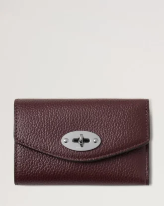 Darley Folded Multi-Card Wallet Black Cherry Small Classic Grain