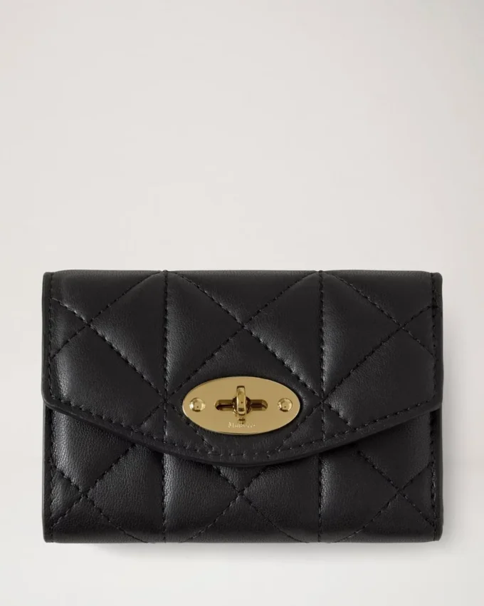 Darley Folded Multi-Card Wallet Black Quilted Nappa Darley Folded Multi-Card Wallet Black Quilted Nappa