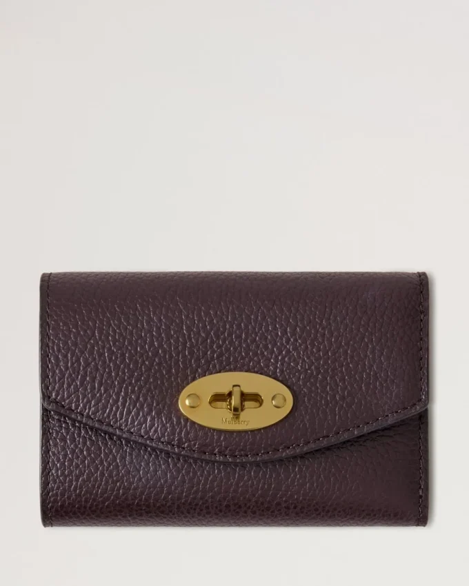 Darley Folded Multi-Card Wallet Ebony Small Classic Grain