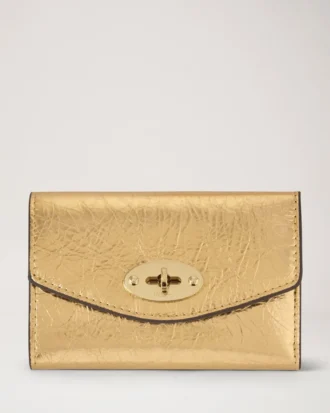 Darley Folded Multi-Card Wallet Somerset Gold Grainy Metallic