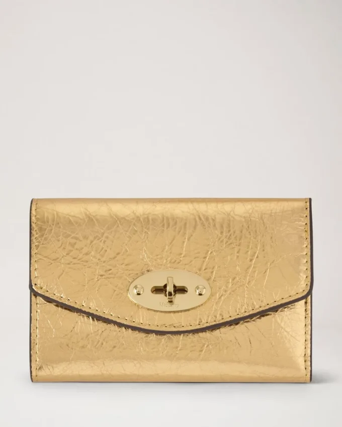 Darley Folded Multi-Card Wallet Somerset Gold Grainy Metallic Darley Folded Multi-Card Wallet Somerset Gold Grainy Metallic