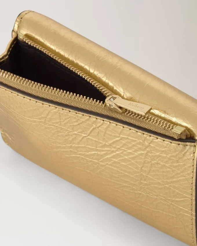 Darley Folded Multi-Card Wallet Somerset Gold Grainy Metallic Darley Folded Multi-Card Wallet Somerset Gold Grainy Metallic