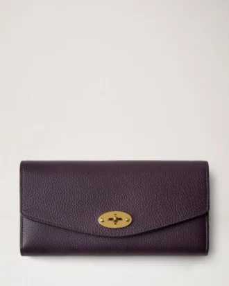 Darley Wallet Deep Aubergine Small Classic Grain