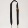 Debossed Logo Leather Strap Black Micro Classic Grain Debossed Logo Leather Strap Black Micro Classic Grain