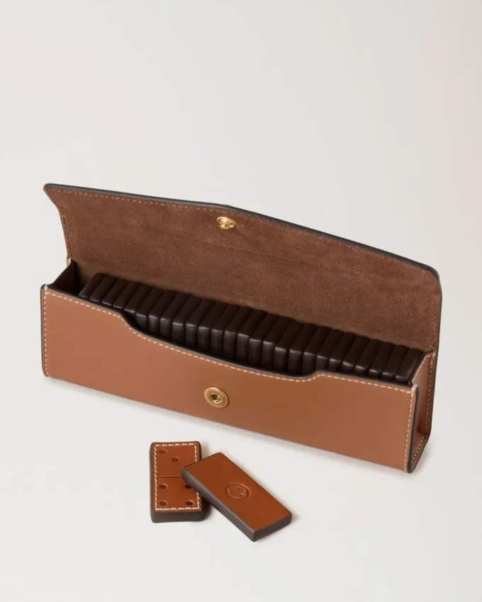 Dominoes Set & Case Vintage Oak Nappa Lifestyle Dominoes Set & Case Vintage Oak Nappa Lifestyle