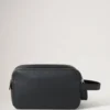 Double Zip Wash Case Black Heavy Grain Men