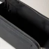 Double Zip Wash Case Black Heavy Grain Men