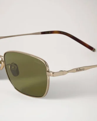 Ellis Sunglasses Mulberry Green Metal & Bio Acetate