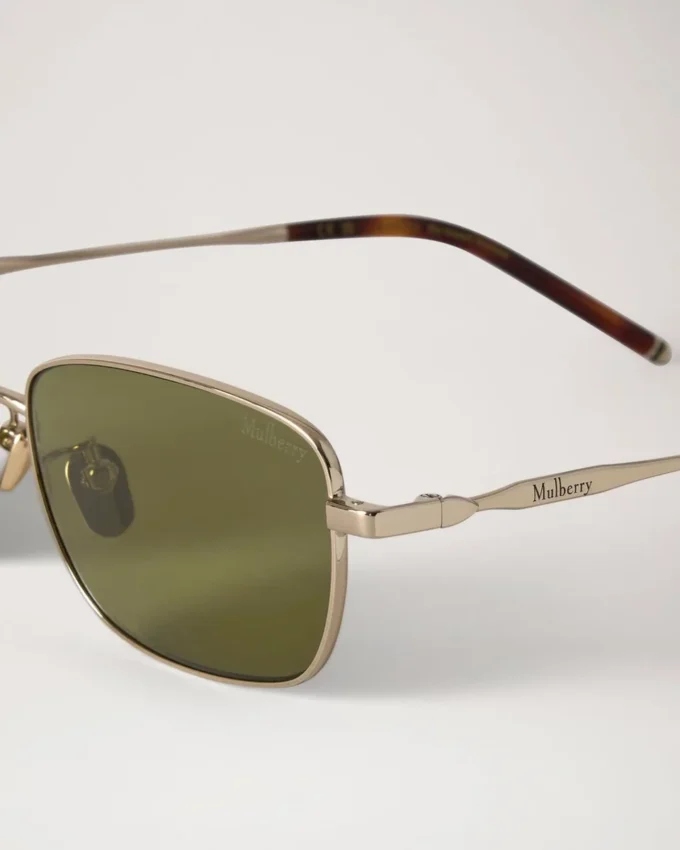 Ellis Sunglasses Mulberry Green Metal & Bio Acetate