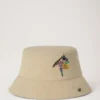 Embroidered Bucket Hat Ecru Cotton Summer Edit Embroidered Bucket Hat Ecru Cotton Summer Edit