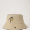 Embroidered Bucket Hat Ecru Cotton Summer Edit Embroidered Bucket Hat Ecru Cotton Summer Edit