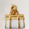 Enamel Bayswater Charm White & Gold Mixed Material Enamel Bayswater Charm White & Gold Mixed Material