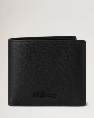 Farringdon 8 Card Wallet Black Small Pebble Grain