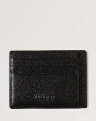 Farringdon Card Holder Black Small Pebble Grain