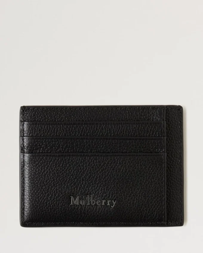 Farringdon Card Holder Black Small Pebble Grain