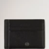 Farringdon Card Holder Black Small Pebble Grain
