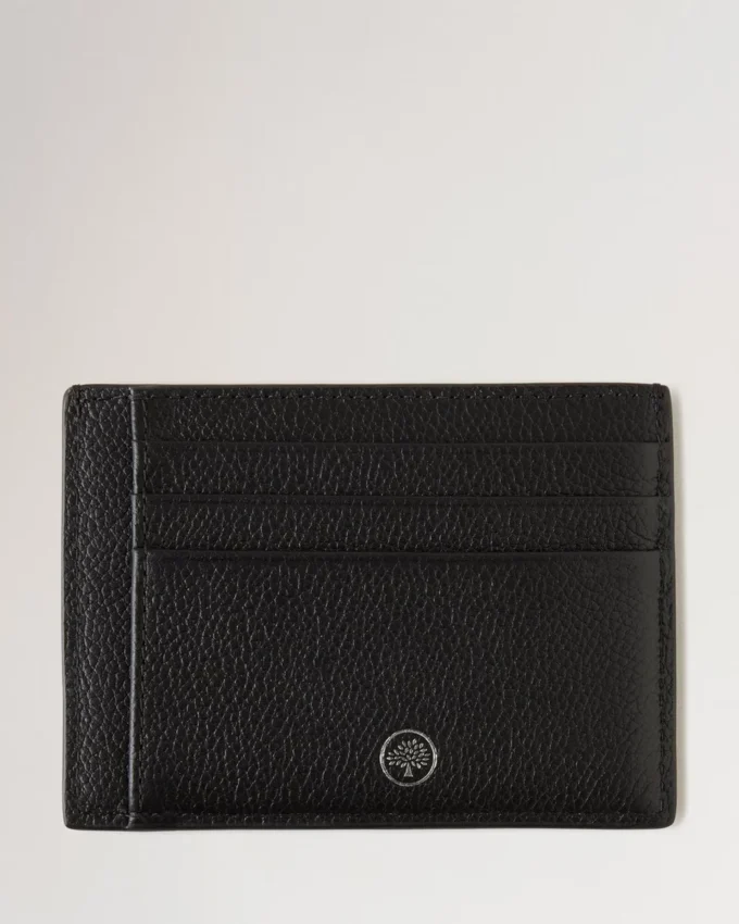 Farringdon Card Holder Black Small Pebble Grain