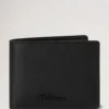 Farringdon Compact Bifold Wallet Black Small Pebble Grain
