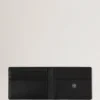 Farringdon Compact Bifold Wallet Black Small Pebble Grain