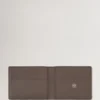 Farringdon Compact Bifold Wallet Taupe Brown Small Pebble Grain