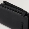 Farringdon Compact Wallet Black Small Pebble Grain