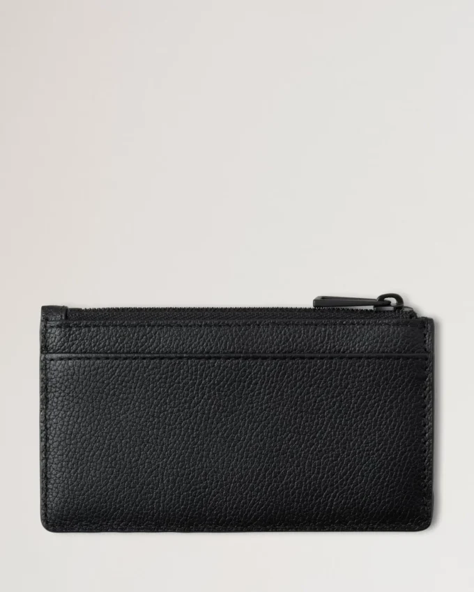 Farringdon Long Zipped Credit Card Holder Black Small Pebble Grain Farringdon Long Zipped Credit Card Holder Black Small Pebble Grain